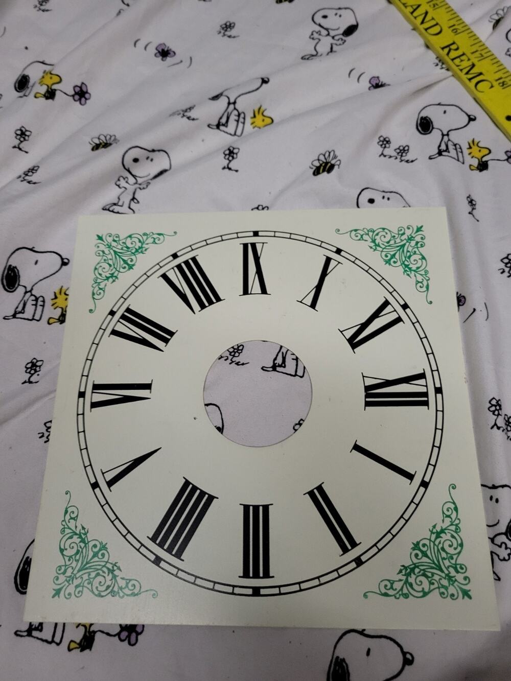 Vintage 8.5” Metal Clock Dial Roman Numerals
